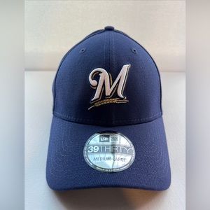 Milwaukee Brewers NEW ERA 39THIRTY Size M/L Navy Blue NWT Baseball Cap